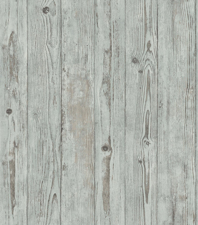 Advantage Albright Light Blue Weathered Oak Panels Wallpaper