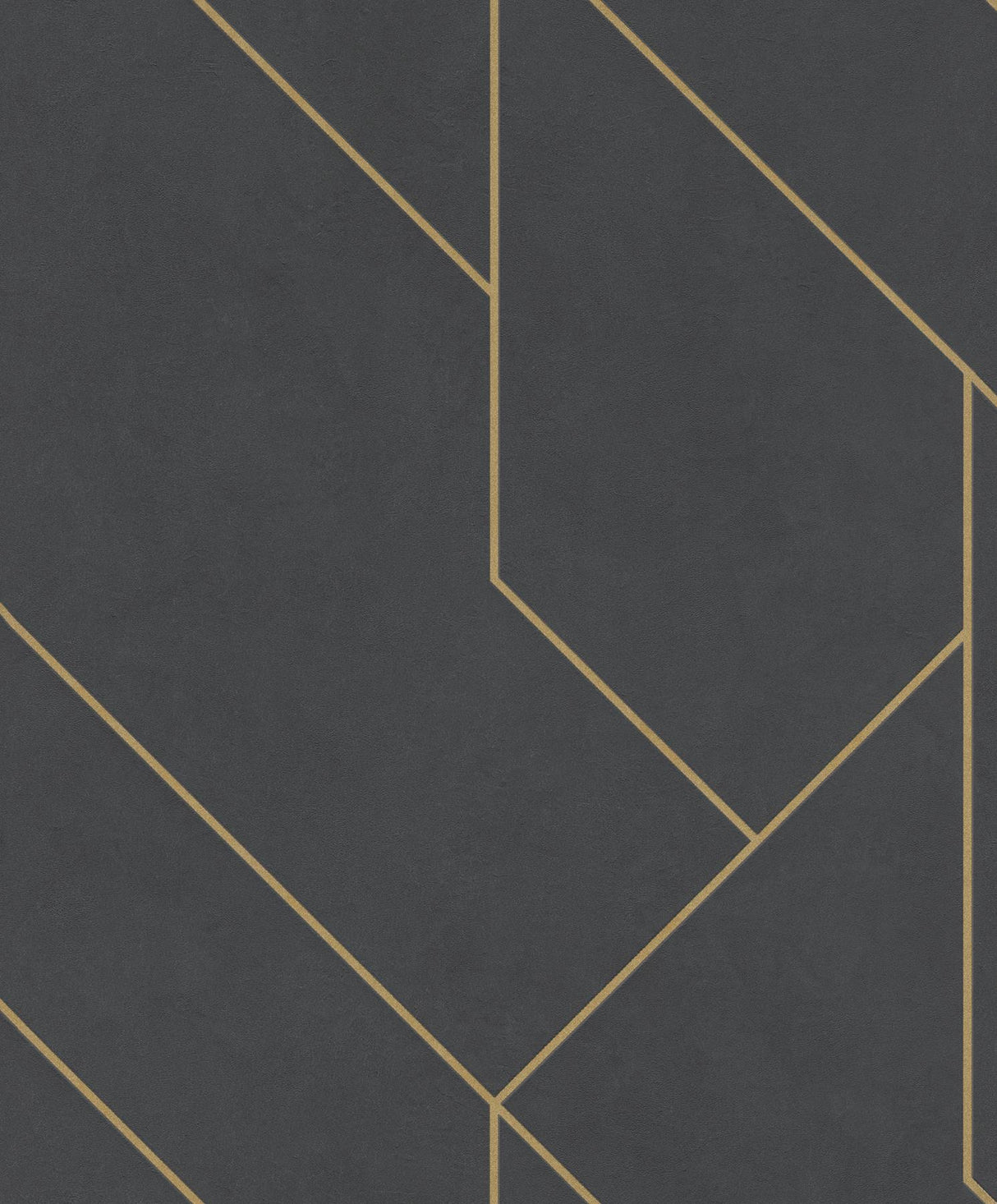 Advantage Pollock Black Gilded Geometric Wallpaper