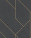 Advantage Pollock Black Gilded Geometric Wallpaper