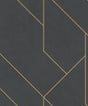 Advantage Pollock Black Gilded Geometric Wallpaper