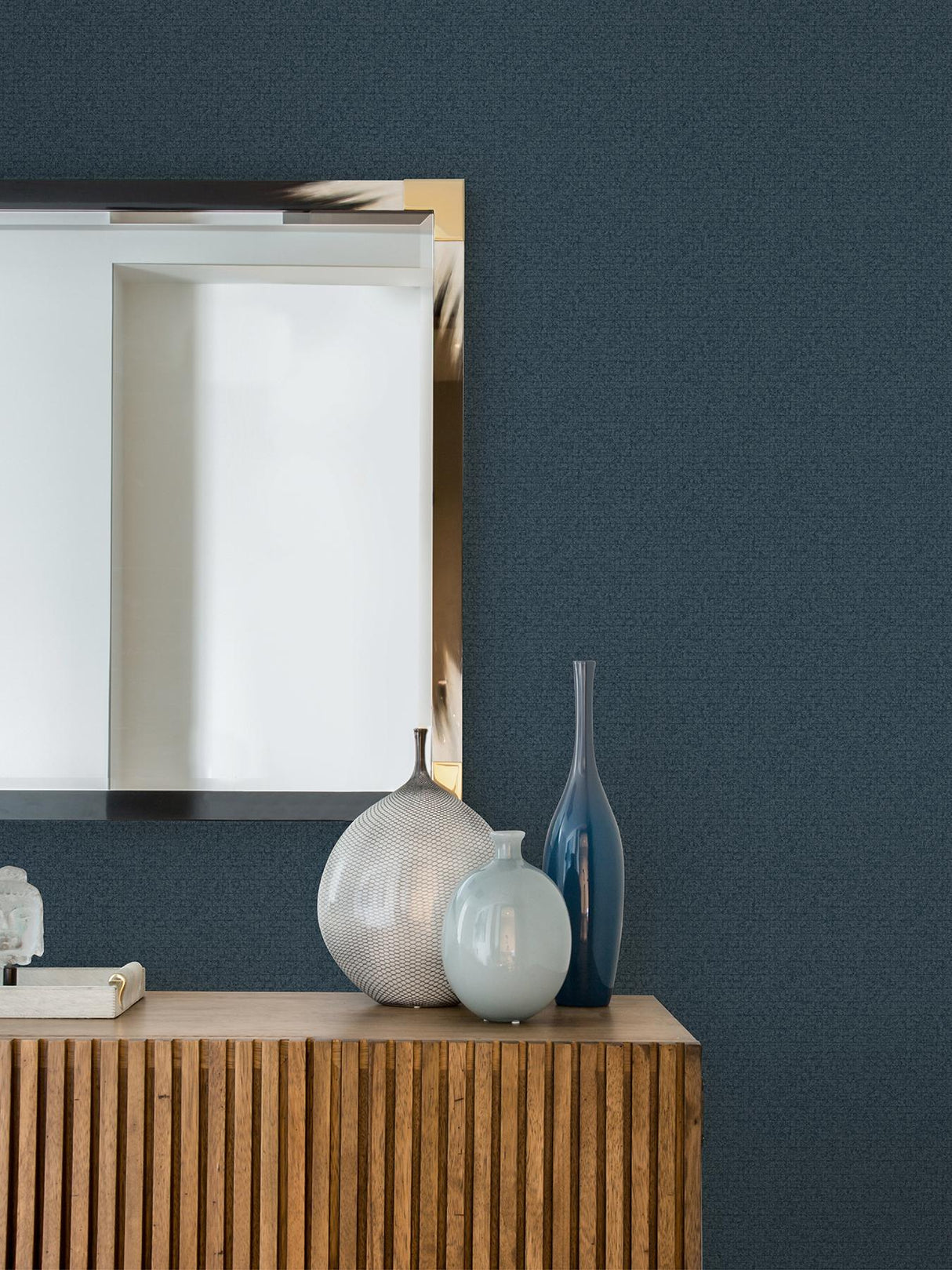 Advantage Hilbert Indigo Geometric Wallpaper