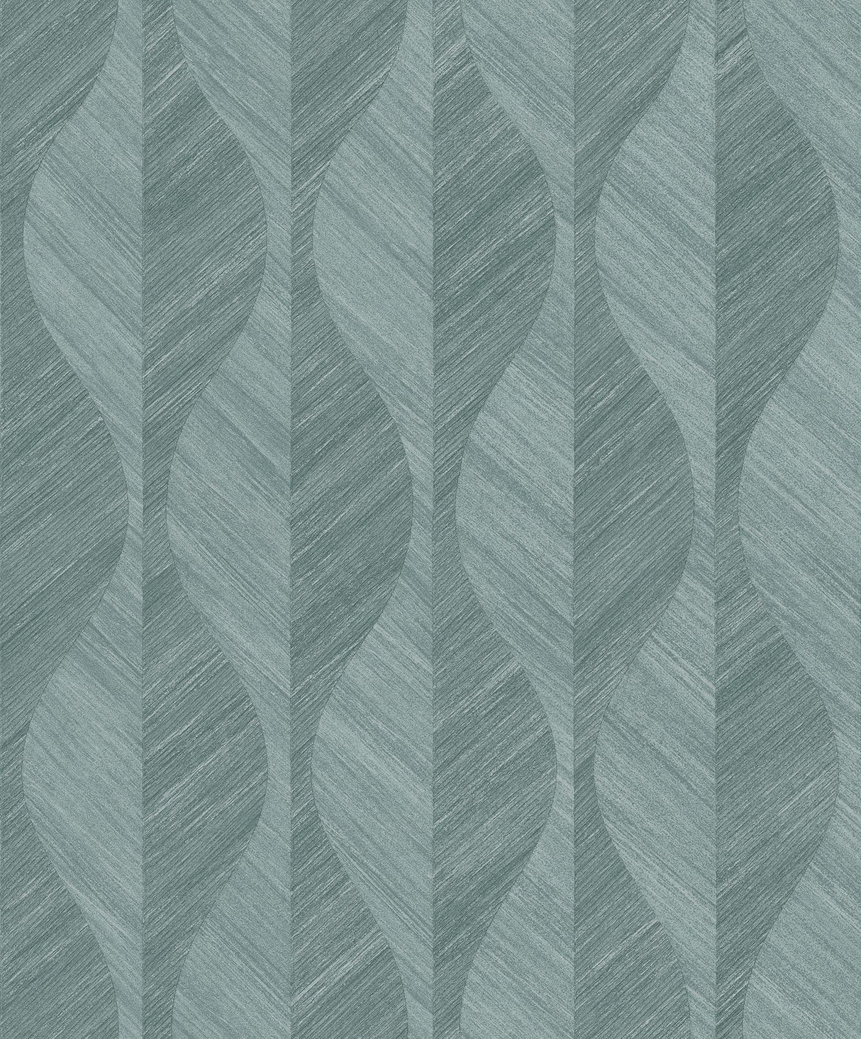 Advantage Oresome Teal Ogee Wallpaper