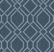 Advantage Frege Blue Trellis Wallpaper