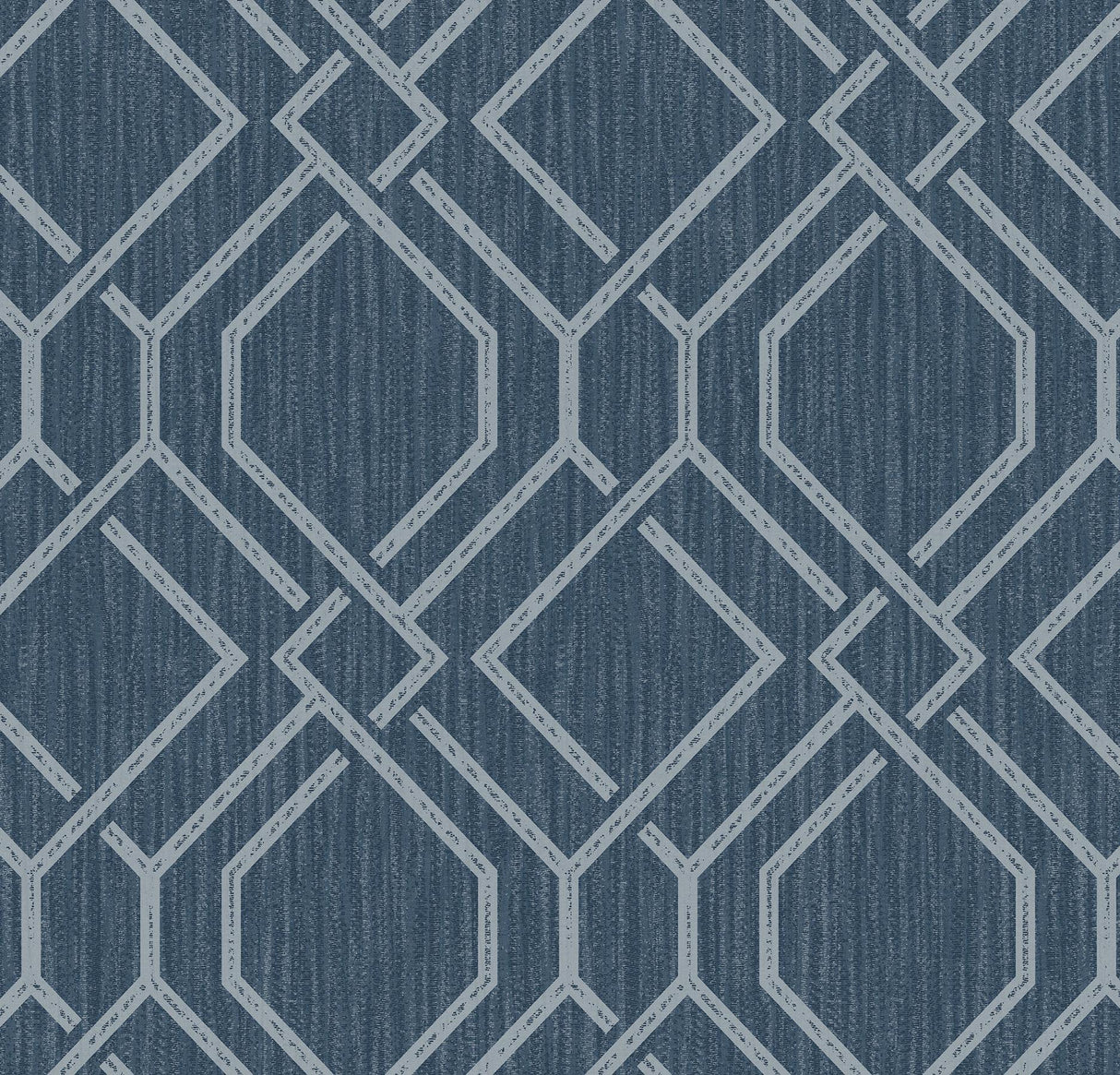 Advantage Frege Blue Trellis Wallpaper