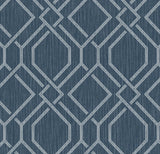 Advantage Frege Blue Trellis Wallpaper