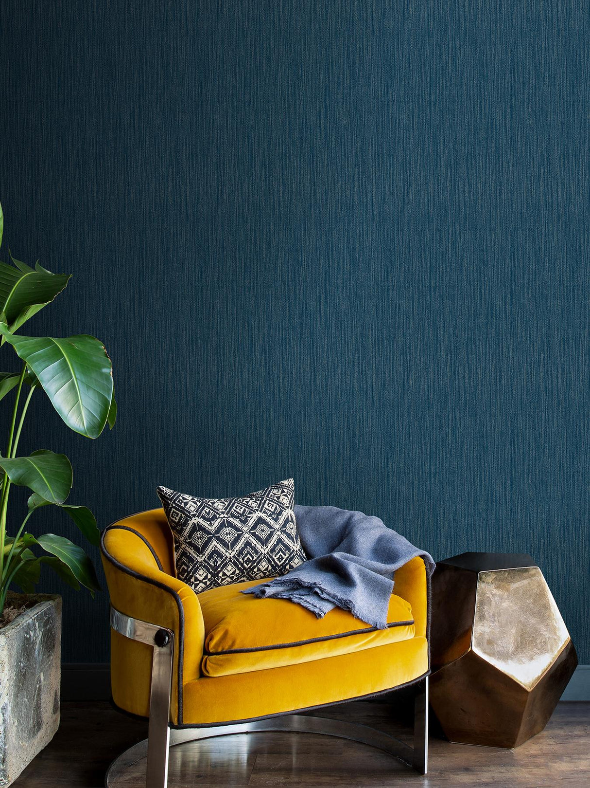 Advantage Abel Blue Textured Wallpaper
