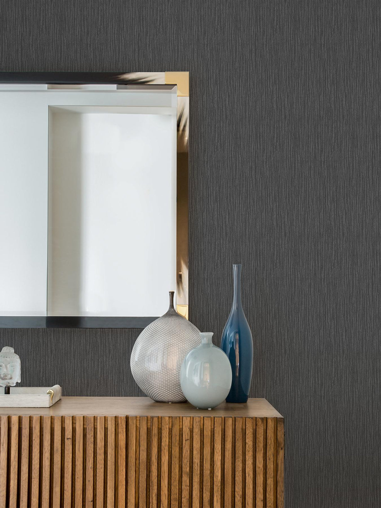 Advantage Abel Charcoal Textured Wallpaper