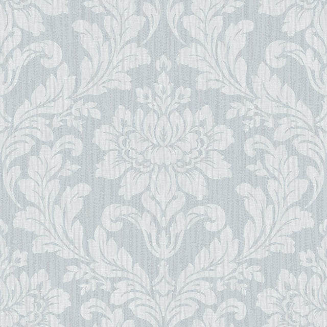 Advantage Galois Light Blue Damask Wallpaper