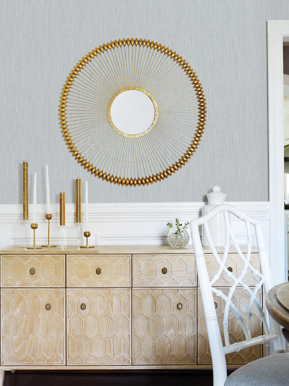 Advantage Abel Light Blue Textured Wallpaper