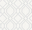 Advantage Frege Silver Trellis Wallpaper