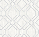 Advantage Frege Silver Trellis Wallpaper