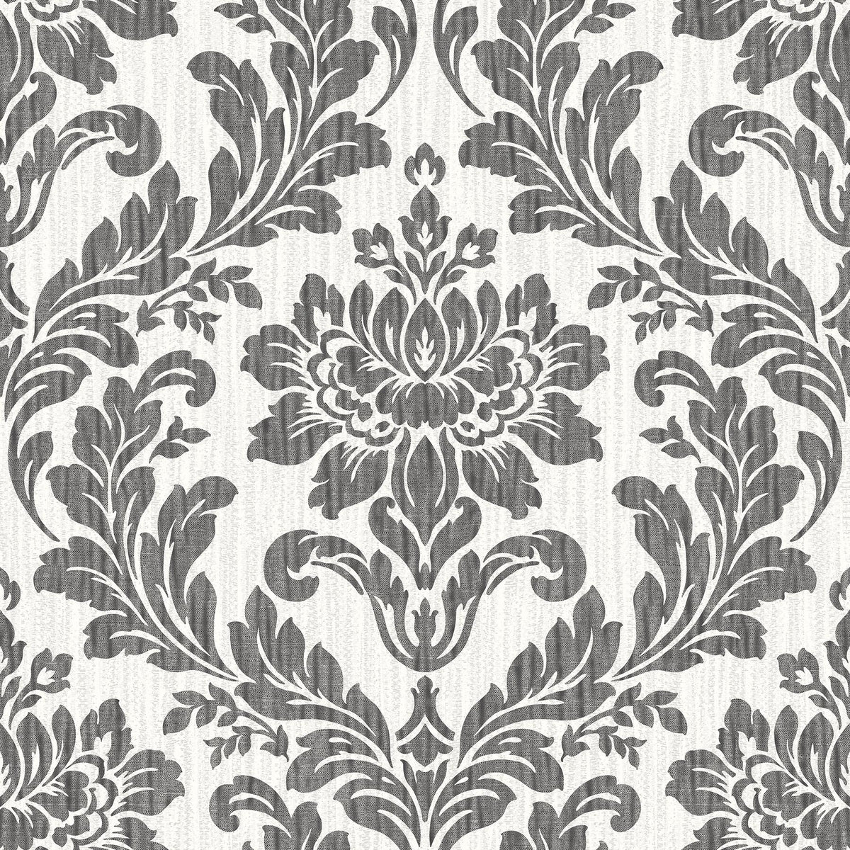 Advantage Galois Black Damask Wallpaper