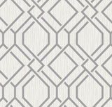 Advantage Frege Grey Trellis Wallpaper