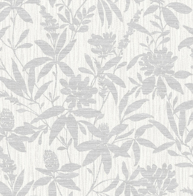 Advantage Riemann Silver Floral Wallpaper