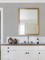 Advantage Cantor Grey Faux Grasscloth Wallpaper