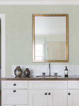 Advantage Cantor Light Green Faux Grasscloth Wallpaper
