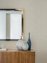Advantage Cantor Beige Faux Grasscloth Wallpaper
