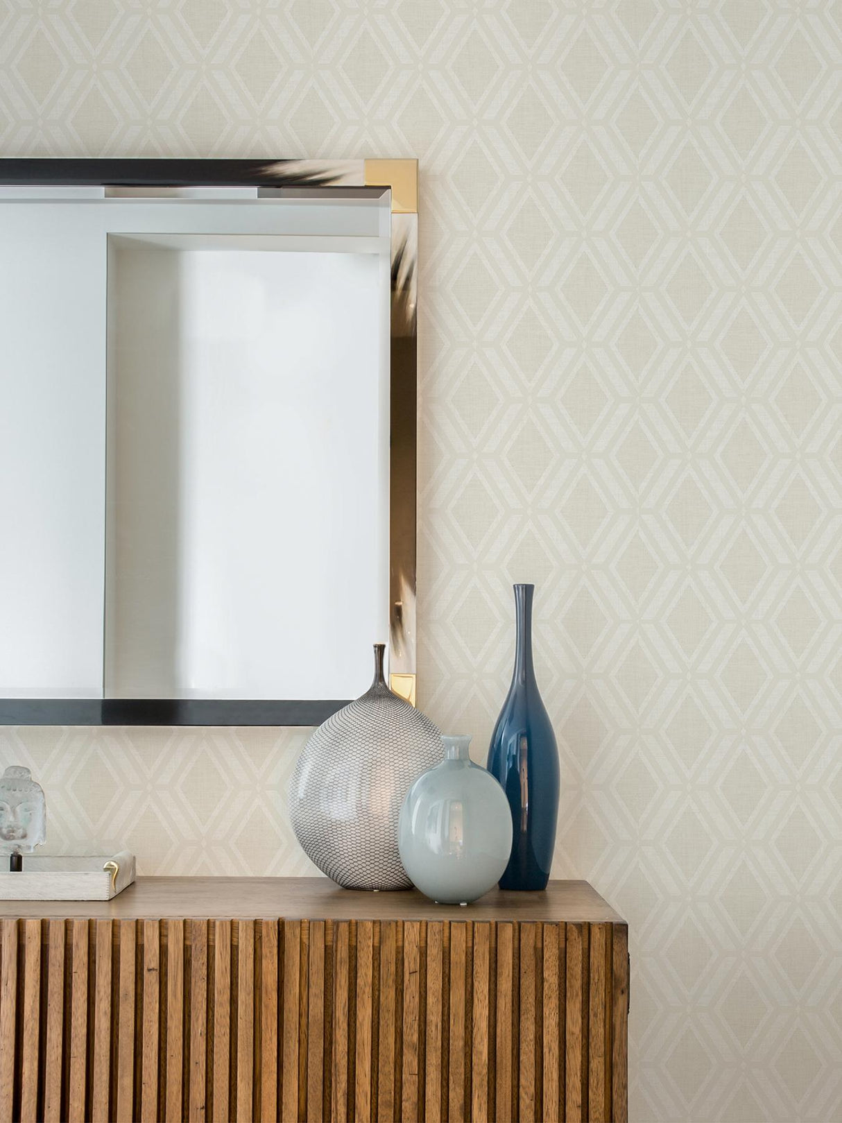 Advantage Mersenne Taupe Geometric Wallpaper