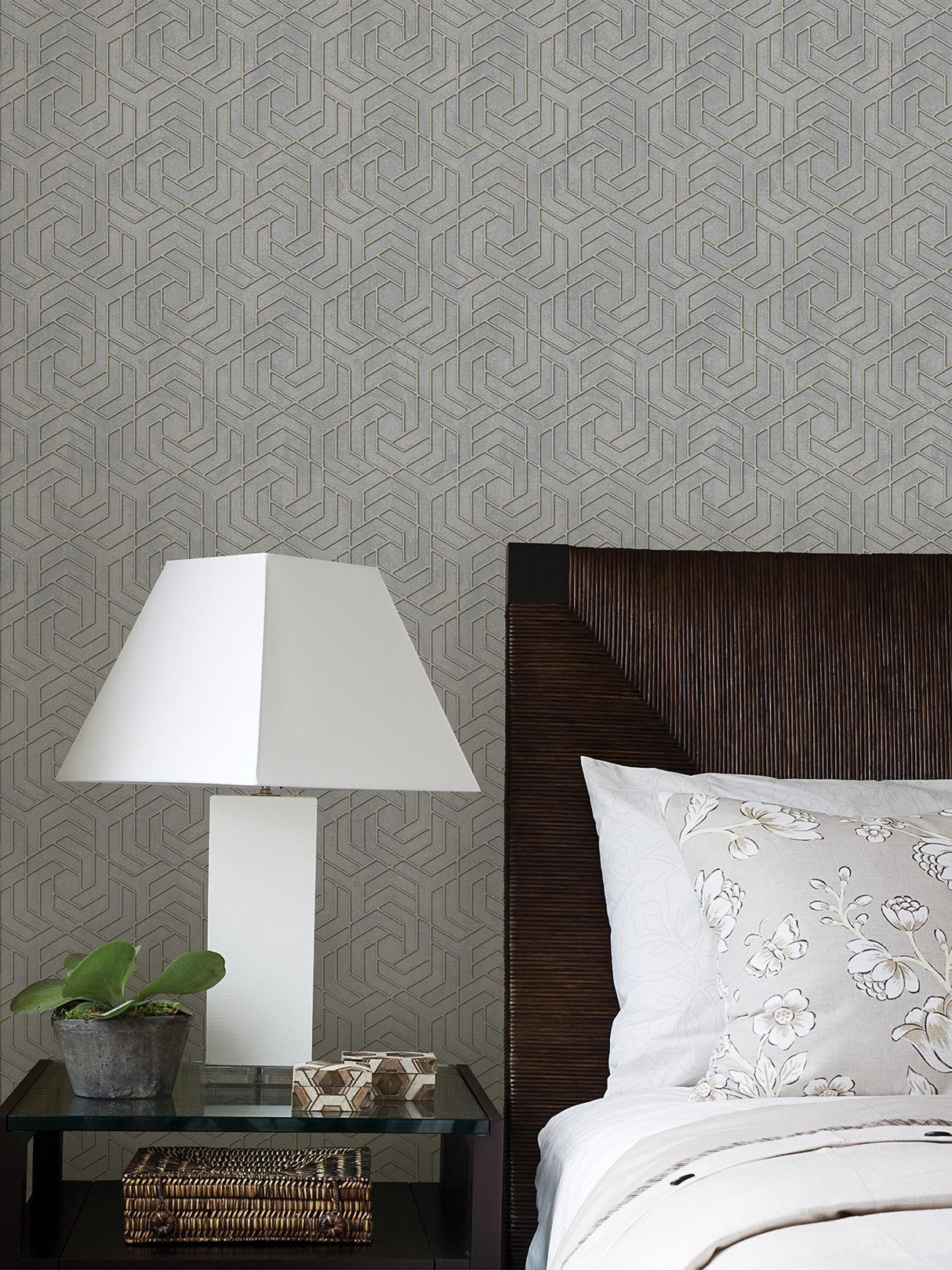 Advantage Tama Grey Geometric Wallpaper
