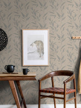 Advantage Kaiya Grey Leaves Wallpaper