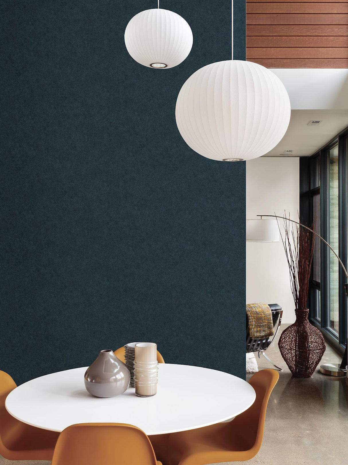 Advantage Ryu Indigo Cement Texture Wallpaper