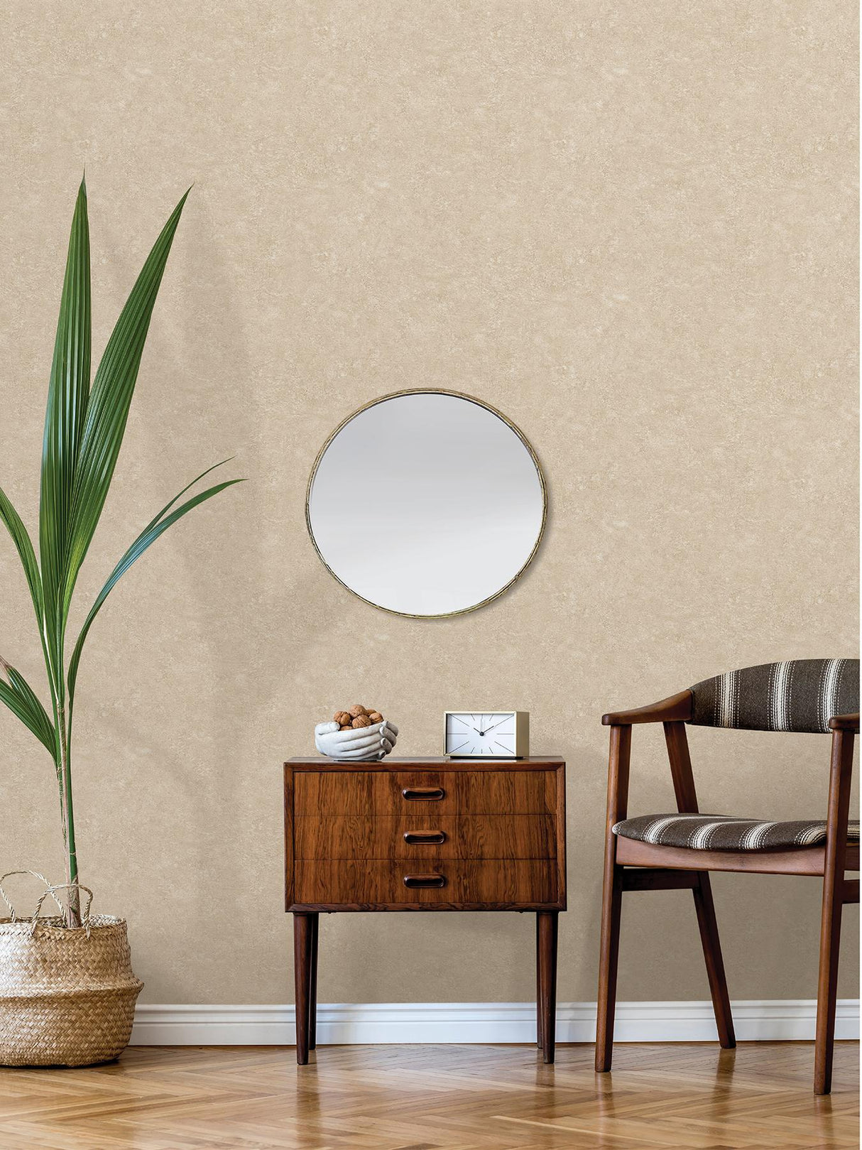 Advantage Rini Beige Distressed Wallpaper