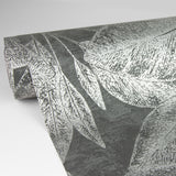 Advantage Suki Grey Leaves Wallpaper