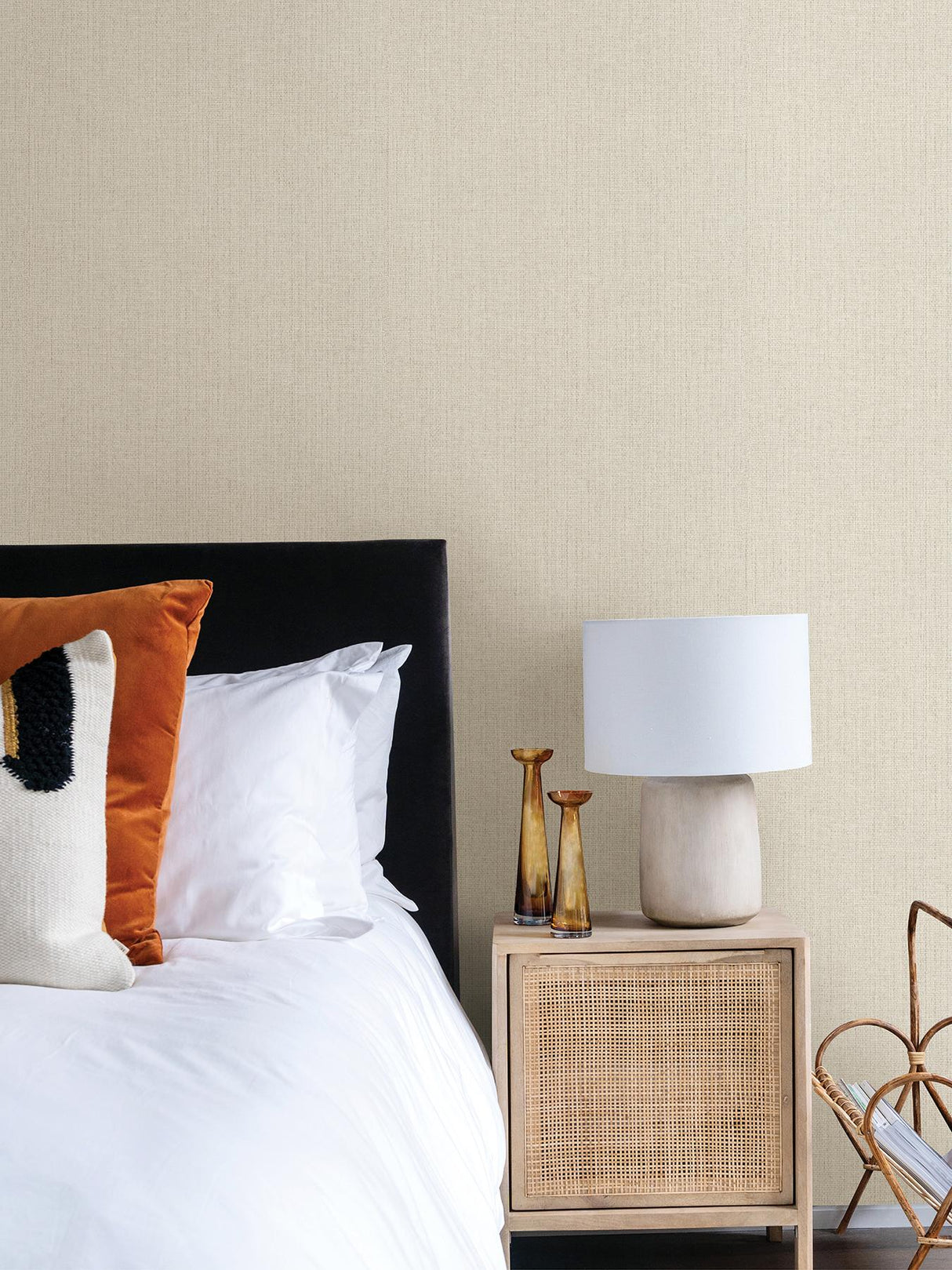 Advantage Hoshi White Woven Wallpaper