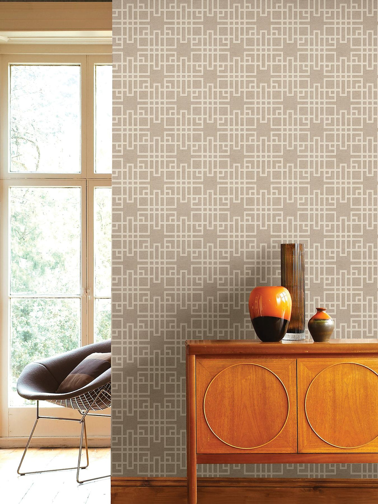 Advantage Mana Beige Trellis Wallpaper