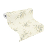 Advantage Minori White Leaves Wallpaper