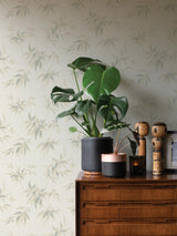 Advantage Minori White Leaves Wallpaper