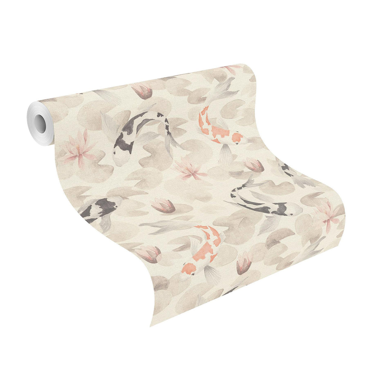 Advantage Nobu Beige Koi Fish Wallpaper