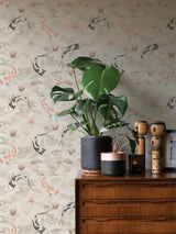 Advantage Nobu Beige Koi Fish Wallpaper