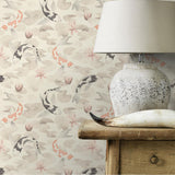 Advantage Nobu Beige Koi Fish Wallpaper