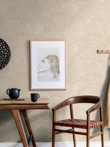 Advantage Minori Beige Leaves Wallpaper