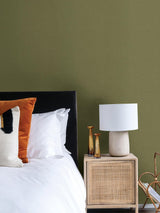 Advantage Umi Green Faux Linen Wallpaper