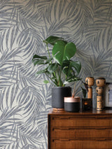 Advantage Anzu Slate Frond Wallpaper