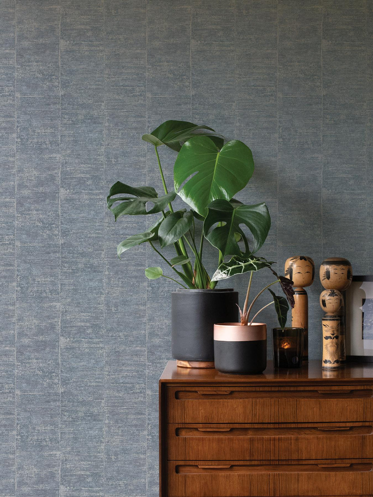 Advantage Aiko Denim Stripe Wallpaper
