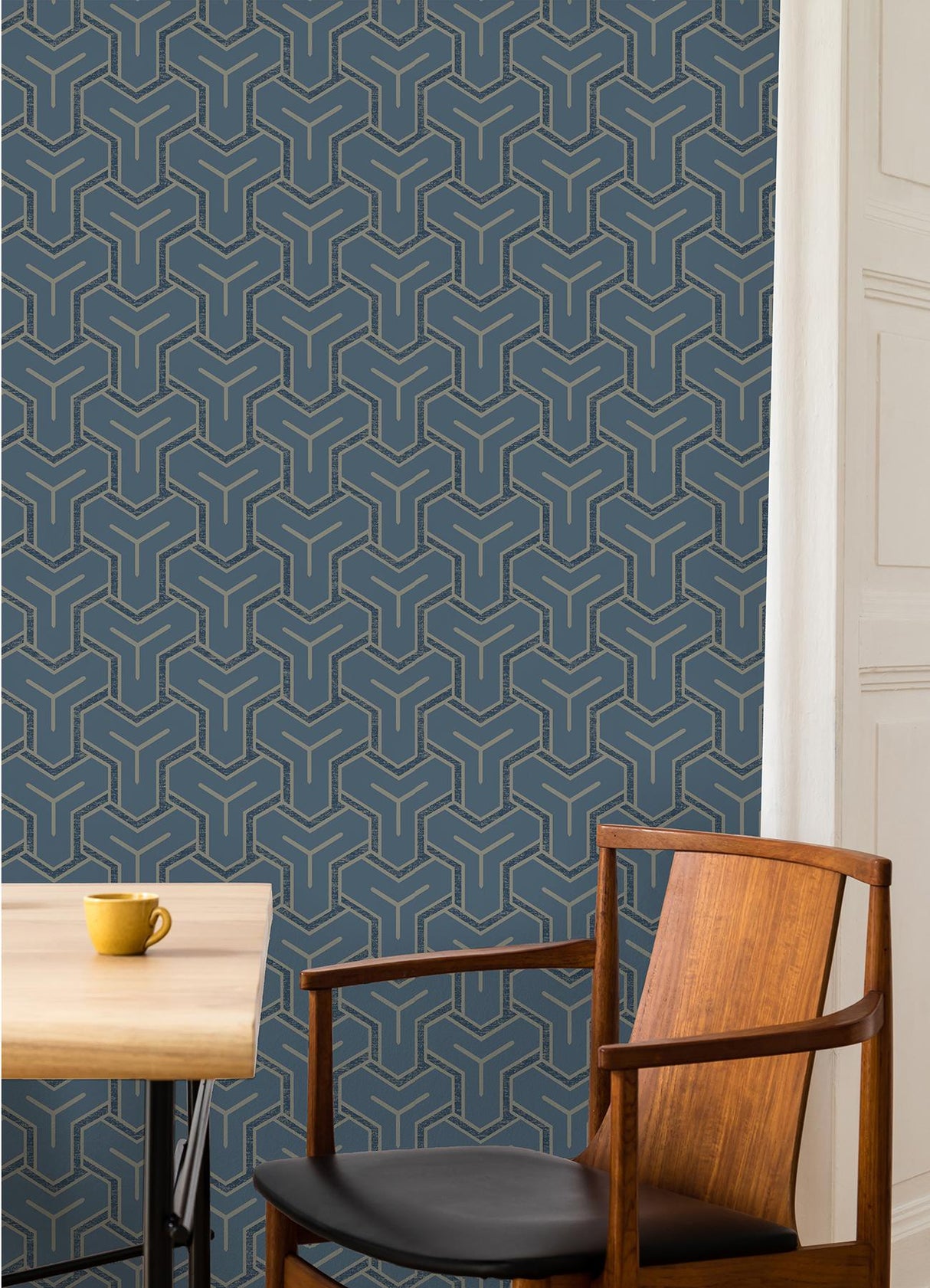 Advantage Gautier Blue Tessellate Wallpaper