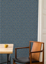 Advantage Gautier Blue Tessellate Wallpaper