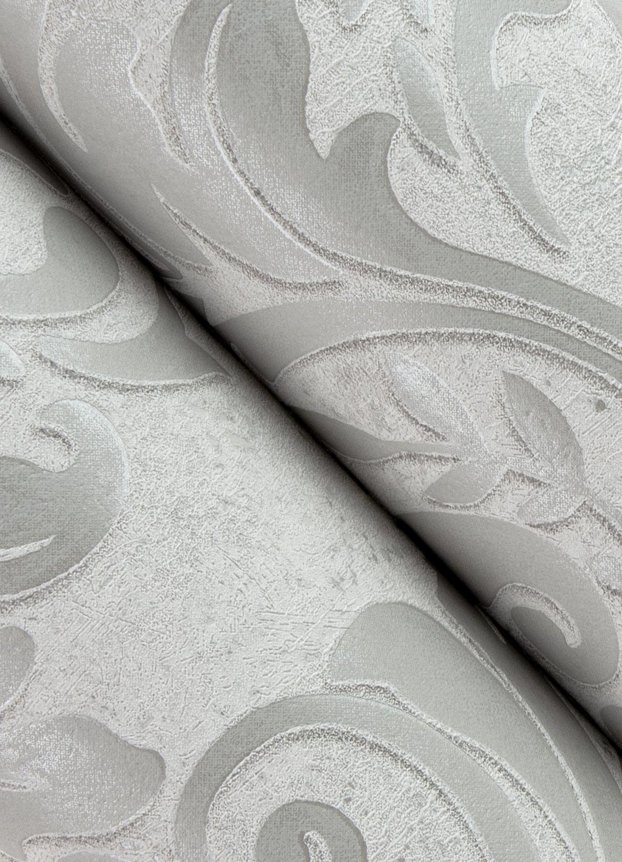 Advantage Anders Silver Damask Wallpaper