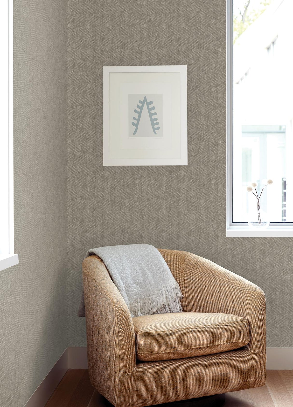 Advantage Elbert Taupe Zig Zag Wallpaper
