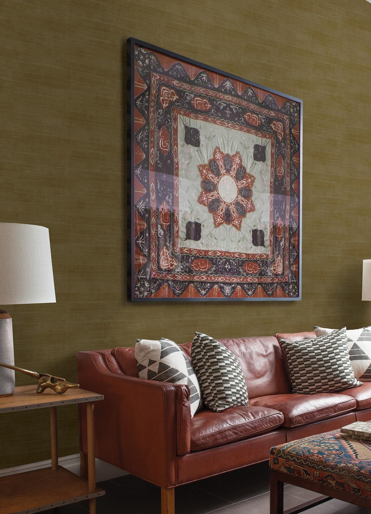 Advantage Dermot Brass Horizontal Stripe Wallpaper