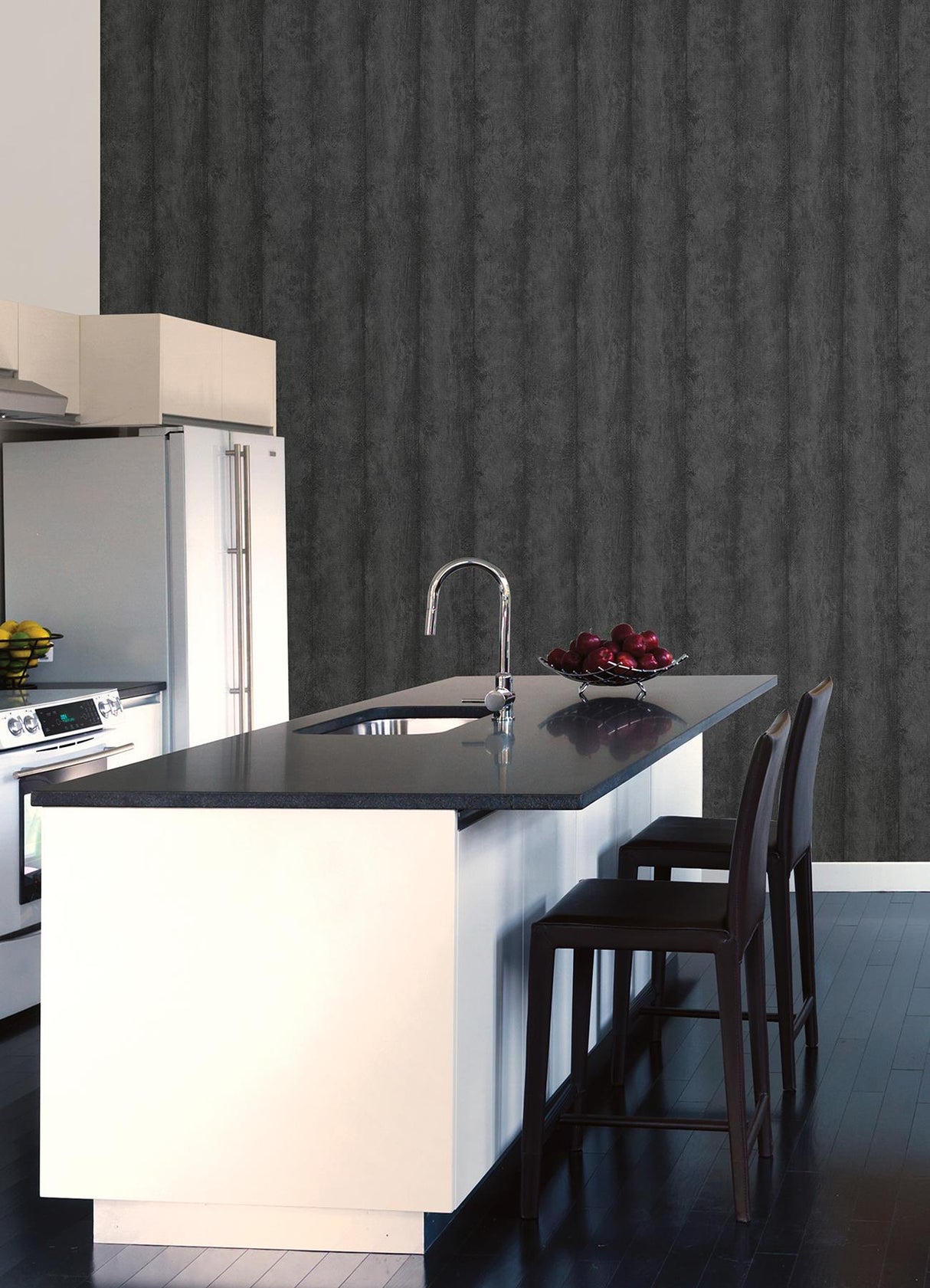 Advantage Flint Charcoal Wood Wallpaper