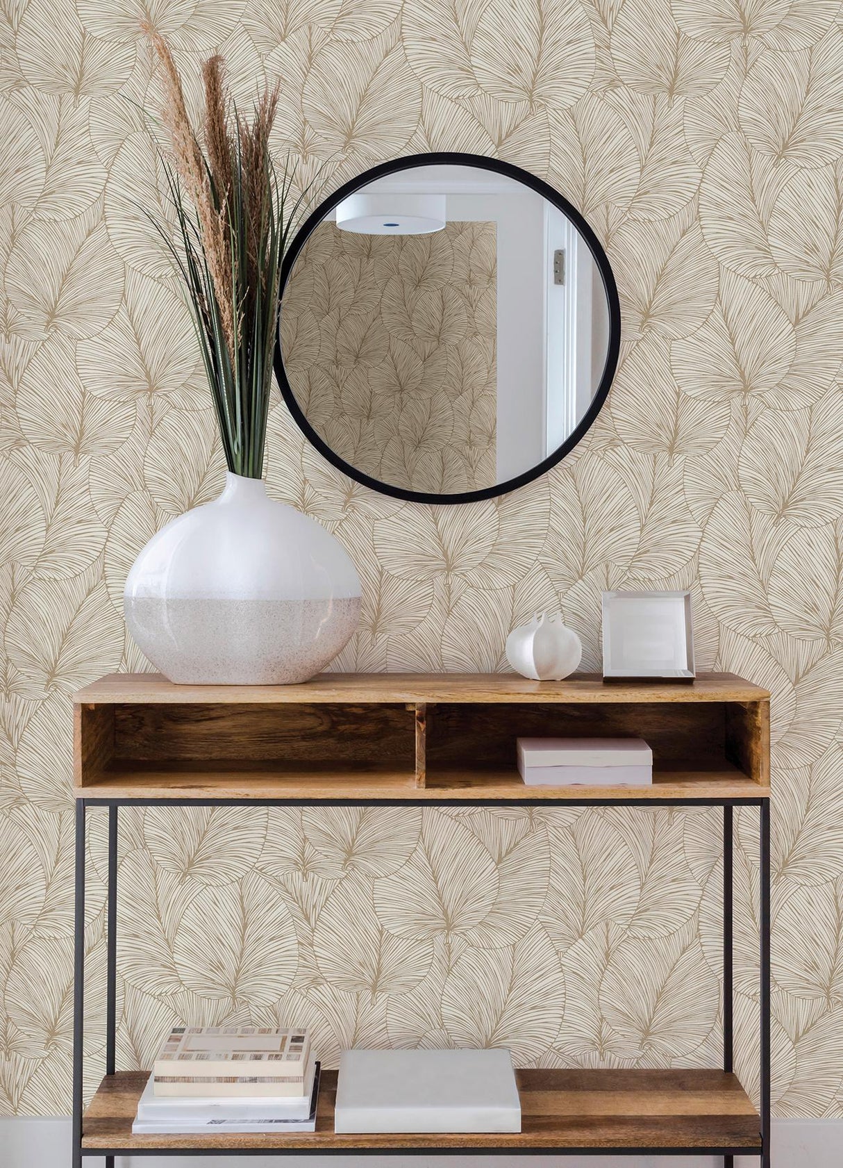 Advantage Eilian Gold Palm Wallpaper