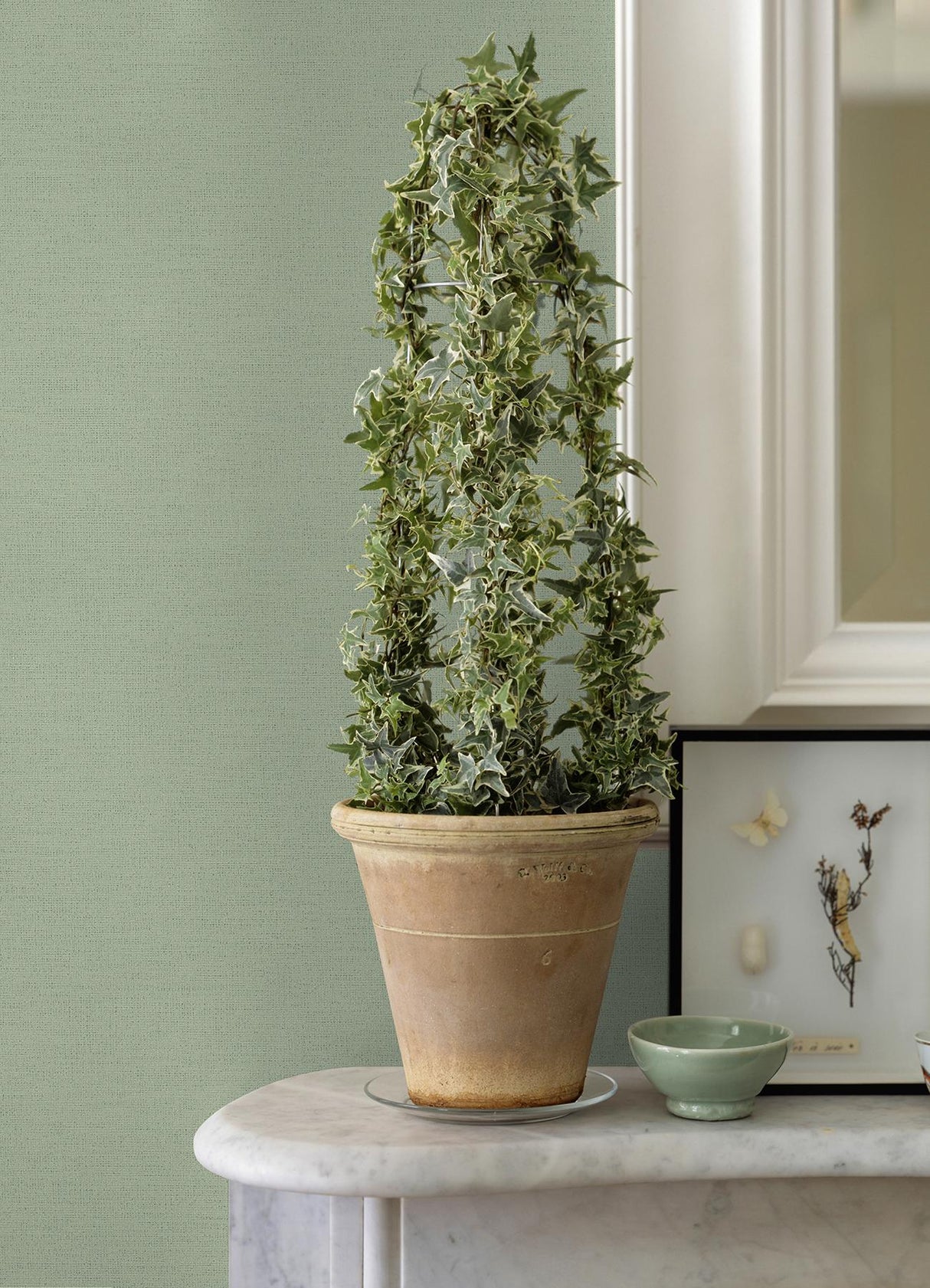 Advantage Estefan Green Distressed Texture Wallpaper