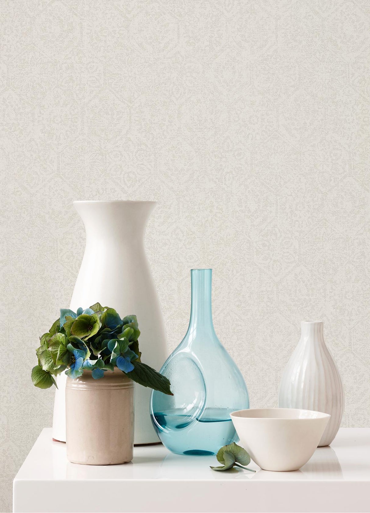 Advantage Edsel Cream Geometric Wallpaper
