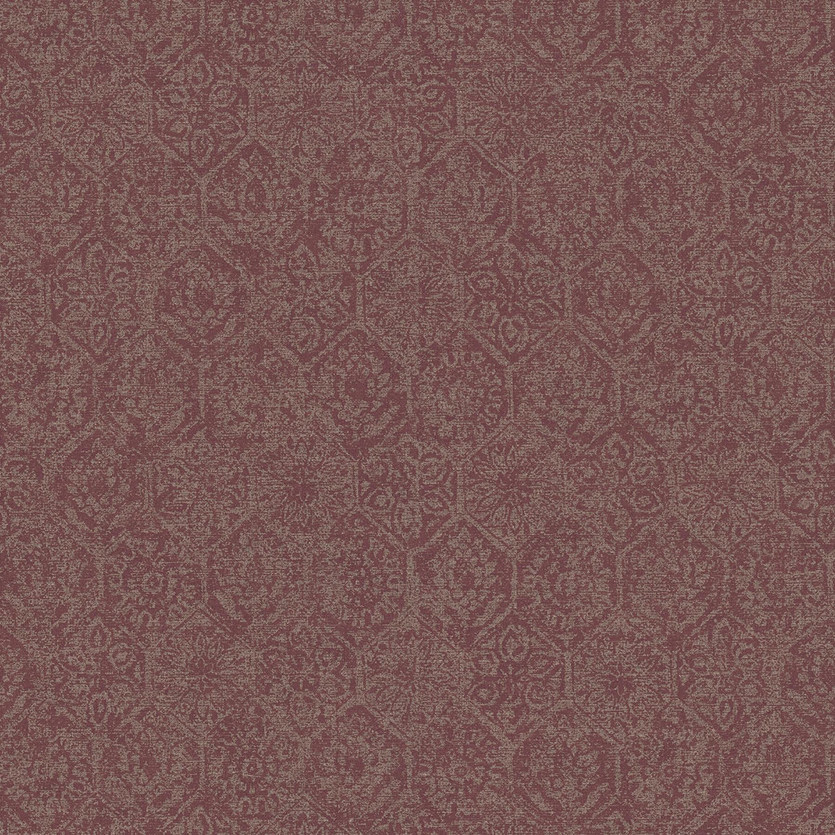 Advantage Edsel Maroon Geometric Wallpaper