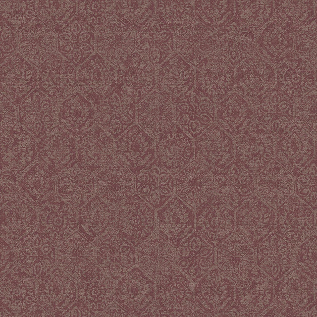Advantage Edsel Maroon Geometric Wallpaper