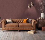 Advantage Edsel Maroon Geometric Wallpaper